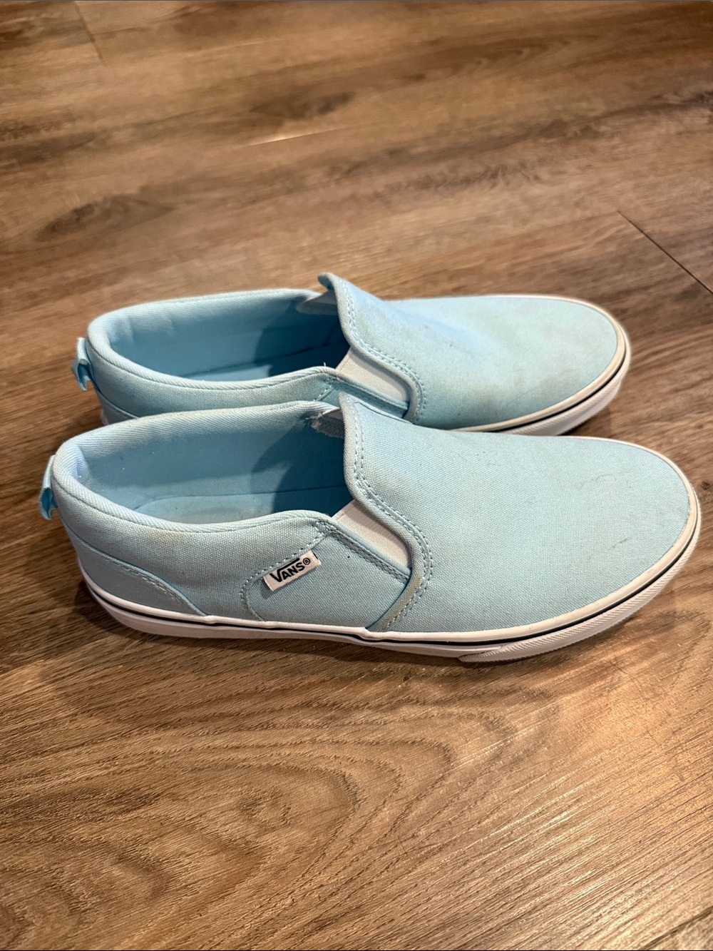 Vans Slip on Light Blue Sneakers Women’s Size 7.5 / Missy 6